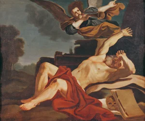 Das Erwachen des Heiligen Hieronymus, eine Kopie nach dem Werk von Giovanni Francesco Barbieri, 1841